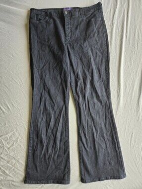 NYDJ Black Flare Wide Leg Jeans 16P